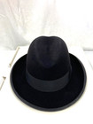 Beaver Brand Hat Black Homburg 6 3 4 Fedora 5x Custom Made W  Box