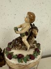 Antique Italian Capodimonte Porcelain Stein W  Bacchus   Nude Women Decoration