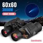 60x60 Zoom Binoculars Day Night Vision Bak-4 Prism High Power Waterproof W  Case