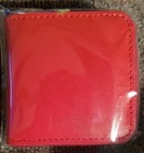 Baekgaard Vera Bradley Faux Leather Zippered Contact Case  Cherry plum Nwt 