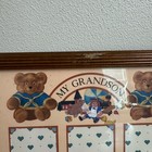 Vintage 90s Oak Frame My Grandson Teddy Bear Themed Photo Collage Frame