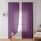  Sheer Curtains  Sheer Curtains 84 Inches Long 2 42 w X 84 l  pack Of 2  Plum