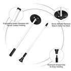 3 Ft Golf Flagstick  2-section  Retrieval Base 3ft Flagpole- White- 1pk