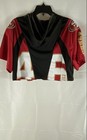 Nfl Team Apparel Women s San Francisco 49ers Red Cropped Hoodie Jersey Size S