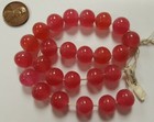 24 Vintage Japanese Cherry Brand Glass Dark Rose 12mm  Smooth Round Beads 4609