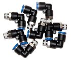 10 Pieces  Pneumatic 1 4  Tube X 1 8  Npt Male Swivel L Push To Connect  Fitting