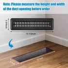 Yaocom 12 Pcs 2 x12  Black Heavy Duty Steel Floor Register W damper