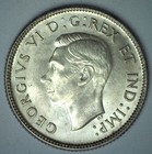 1937 Canada Silver 25 Cents Quarter Uncirculated Bu Canadian Coin