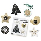Lacing Ornaments  Diy Activity For Kids  6 Pieces  Winter Craft  Holiday