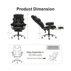Ergonomic Office Chair With Heated Massage Function  Executive Computer Desk    