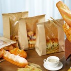 Nplux 100 Pack Sourdough Bread Bakery Bags With Window Kraft 8 27x13 6x3 54in