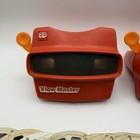 2 Vintage 1980s View-master 3d Gaf Viewer Classic Red Slide Viewer With Reels