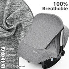 Baby Car Seat Cover Large Mesh Window Breathable Fabric Infant Windproof Canopy