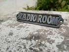 Brass Sign  radio Room  Plaque Nautical Ship Boat Beach Tag Home D  cor Gift