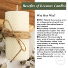 White Hand-rolled Beeswax Candles  4 Packs  2x4 Inch White Honeycomb Pillar Cand