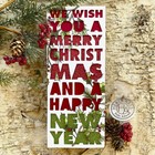 Hero Arts  slimline Christmas And New Year Cover Plate  Steel Fancy Die 2021