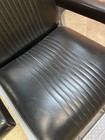 Collins Antique Barber Chair Black Leather W  Round Base   Footrest