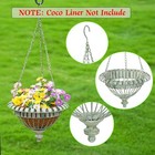 Metal Hanging Planter For Outdoor hand-crafted Rusty Hanging Basket Plant Hol   