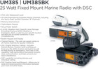 Um385 25 Watt Fixed Mount Marine Vhf Radio  Waterproof Ipx4 With Triple Watch   