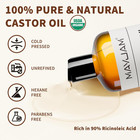 Organic Castor Oil 16 Oz  100  Pure Cold Pressed Castor Oils For Hair Growth  Ey