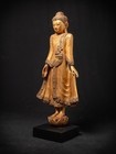 Antique Wooden Burmese Mandalay Buddha Statue From Burma  myanmar 
