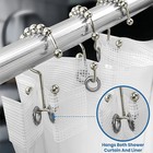 12 Packshower Curtain Hooks Stainless Bathroom Hook Top Ball Bearing Shower Ring