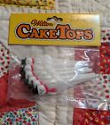 Vintage Wilton Christmas Hong Kong Cupcake Picks Toppers Snowmen Trees Santa