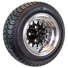 Ecustomrim 205 50-10 Trailer Golf Cart Atv Offroad Tire 10x7 Gloss Black Rim A5