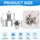 10pcs M4x6mm Male To M2 5x6mm Female Thread Spacer Standoff Screw