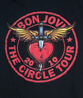 Vintage Bon Jovi 2010  the Circle Tour  Concert T-shirt  Black  Large  Excellent
