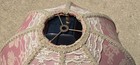 Antique Victorian Lamp Shade Art Nouveau Fringe Lace Vintage 16  Deco Pink