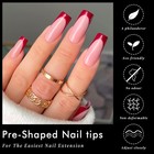 Addfavor Long Square Nail Tips  300pcs Gel Tips Long  Clear 