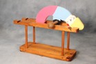 Rare Antique Vintage Folk Art Wooden Somersaulting Clown Pendulum Balancing Toy