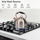 Whistling Stovetop Tea Kettle Food Grade Stainless Steel  Hot Water Fast To Boil