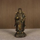 Antique Brass God Of Wealth Standing Statue