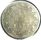 1872-h Newfoundland-canada 20 Cents Sterling Silver Coin - Queen Victoria  065 
