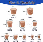 100pack 10 Sizes Cork Stoppers small Corks Plugs For Bottles  Replacement Tapere