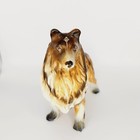 Vintage Standing Ceramic Painted Collie Dog Figurine Lassie 6 X 5 X 2 25  Prop