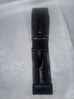 Black Wide Elastic Cinch Belt With Braided Trim And Scalloped Edges