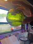 Rare Green Glossy Glass Japanese Float Ball With Water In It Very Rare 