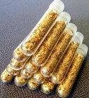    lot Of 100 Gold Flake Vials - 24k Gilded Leaf Flakes  5ml Jars  Bulk Vials  999