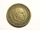 1947 Spain  49  1 Una Peseta Coin