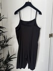 Mary Wyatt Uk Size 16-18  4  Black Sleeveless Jersey Stretch Layering Romper