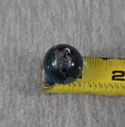 Earth Globe Blue Glass Marble With Art Continents Approximately 22mm 7 8  Used