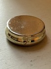Vintage Style Gold Pill Box 3 Compartment Round Travel Medicine Case Trinket 2   