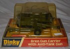 Vintage Dinky No  619 Bren Gun Carrier W  Anti-tank Gun - New In Box - Military