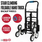 330lbs Portable Stair Climbing Cart 44 5 Inch Folding Cart Climb Hand Truck Tool