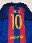 Lionel Messi Signed Barcelona Pro Style Soccer Jersey Coa