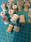Lot Of  37 Small 2 Large Empty Wood Sewing Thread Spools  Crafts Hobby  Vintage
