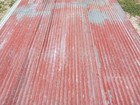  30 Sq ft   5 Pcs 3  X 2   Reclaimed Corrugated Barn Roofing Tin Red